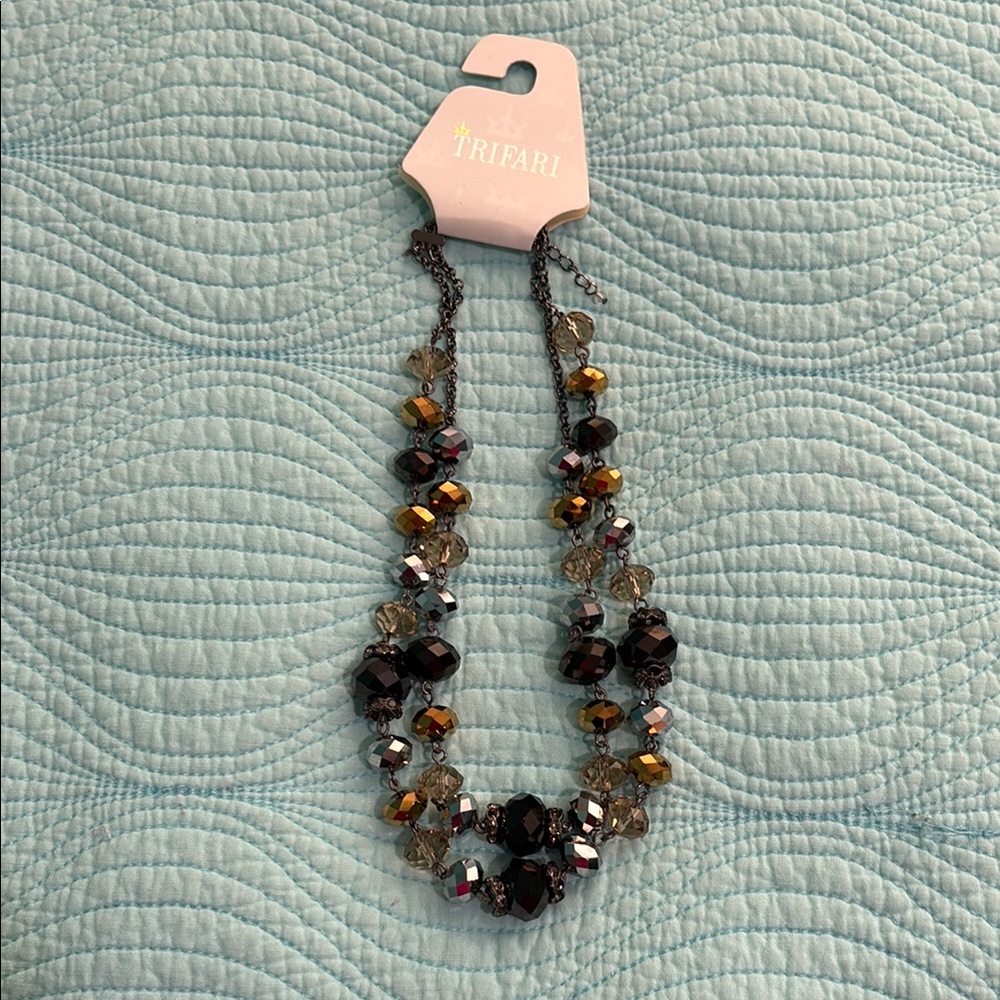 Trifari Multicolor Glass Beaded Necklace